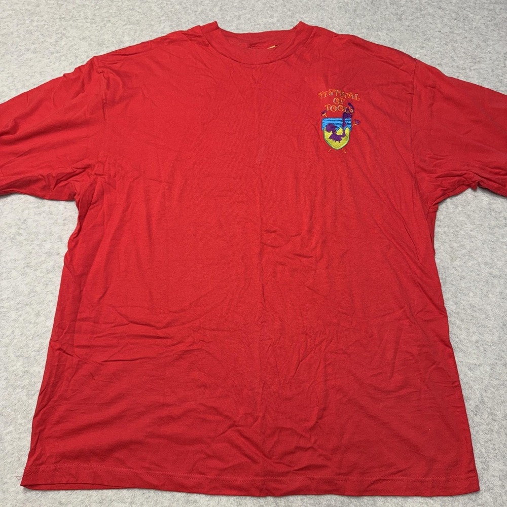 Vintage Disney Hunchback Shirt Mens 2XL Red Festival Of Fools Graphic Tee 90s